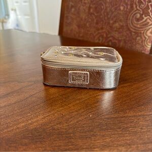 Fossil Betsy Zip-Around Genuine Leather Travel Small Jewelry Case NWT